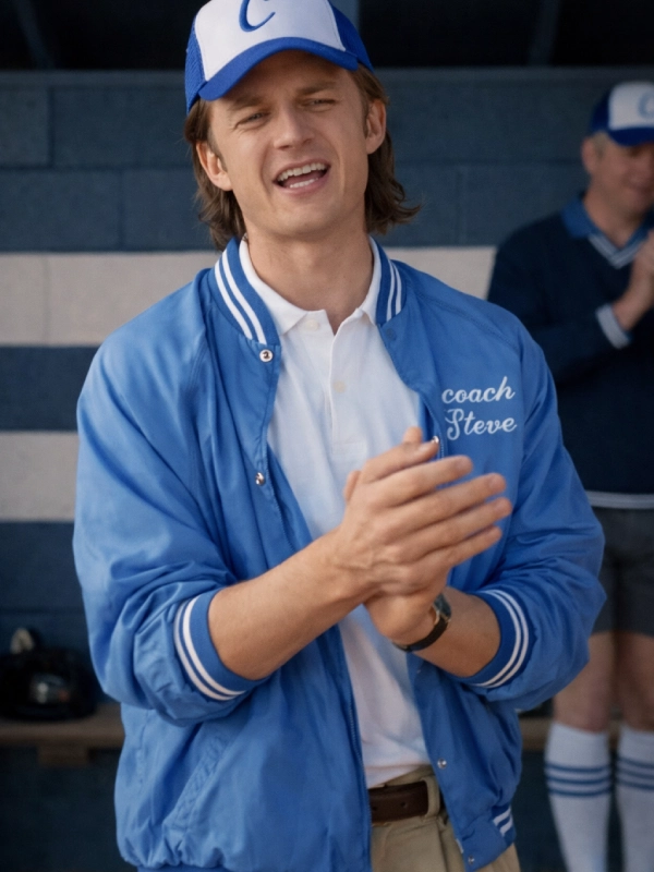 Stranger Things S05 Joe Keery Coach Steve Blue Bomber Jacket