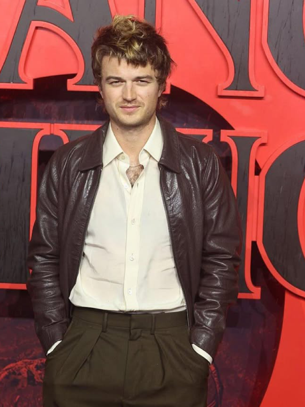 Stranger-Things-S05-UK-Screening-Joe-Keery-Brown-Leather-Jacket