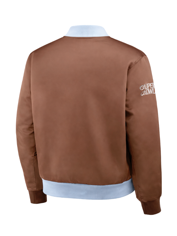 Super Bowl LX Legacy Full-Snap Brown Bomber Jacket