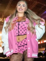 Tiffy-Time-2025-Tiffany-Stratton-Pink-Varsity-Jacket