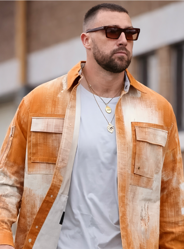 Travis Kelce Chiefs 2025 Orange Jacket