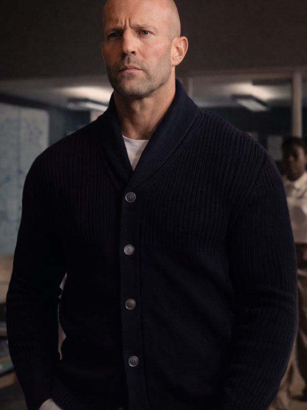 Wrath of Man Jason Statham Blue Cardigan