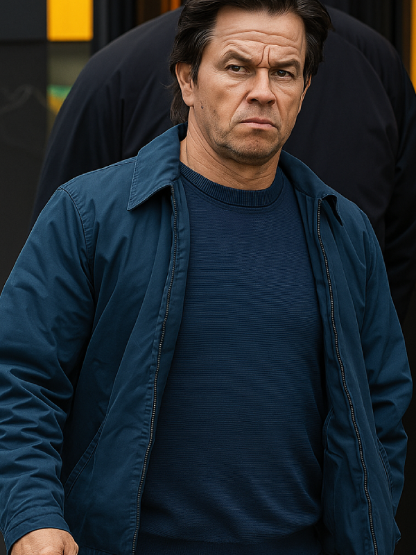 Dan-Morgan-The-Family-Plan-2-Mark-Wahlberg-Blue-Jacket