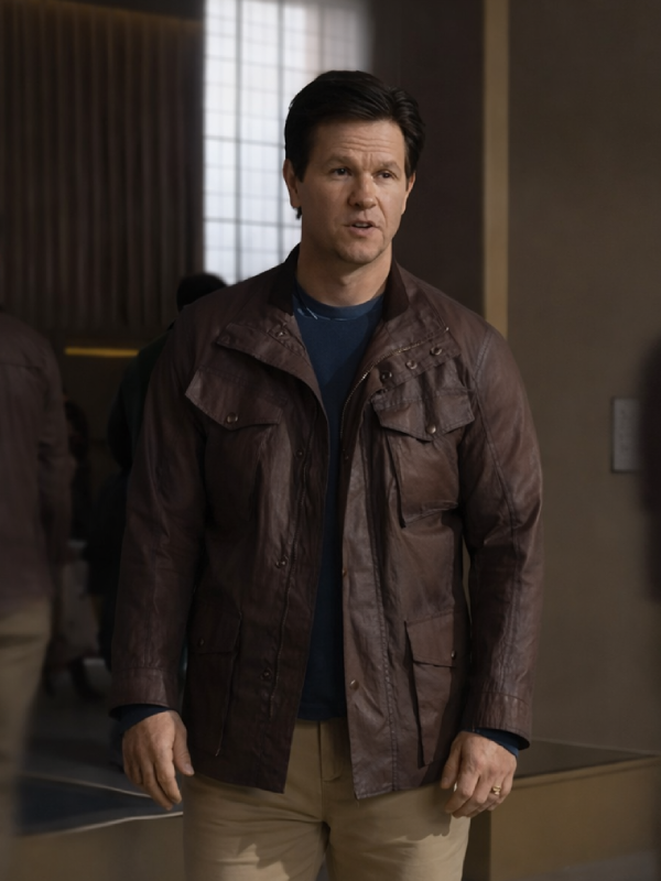Dan-Morgan-The-Family-Plan-2-Mark-Wahlberg-Brown-Leather