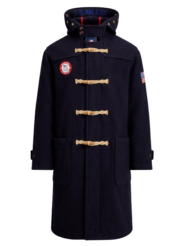 Erin Jackson Team USA Flagbearer Toggle Coat Navy Blue