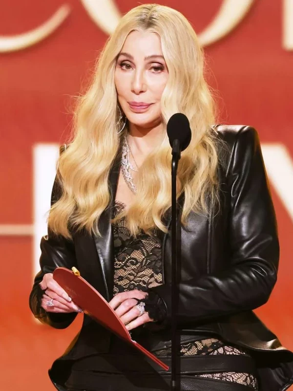 Grammy Award 2026 Black Leather Blazer