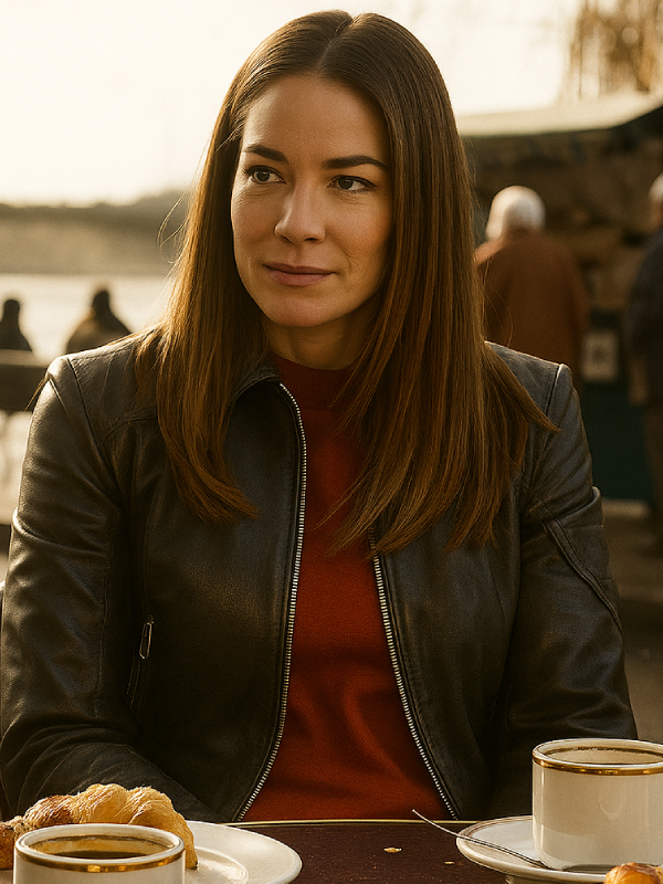 Jessica-Morgan-The-Family-Plan-2-Monaghan-Black-Leather-Jacket