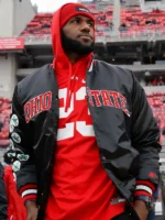 Ohio State Buckeyes Lebron James Satin Bomber