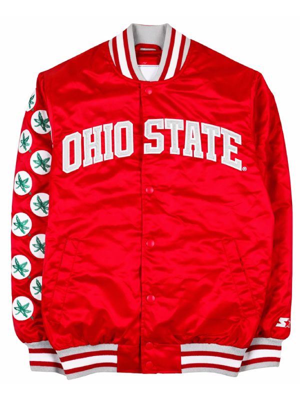 Ohio State Buckeyes Lebron James Satin Bomber Jacket