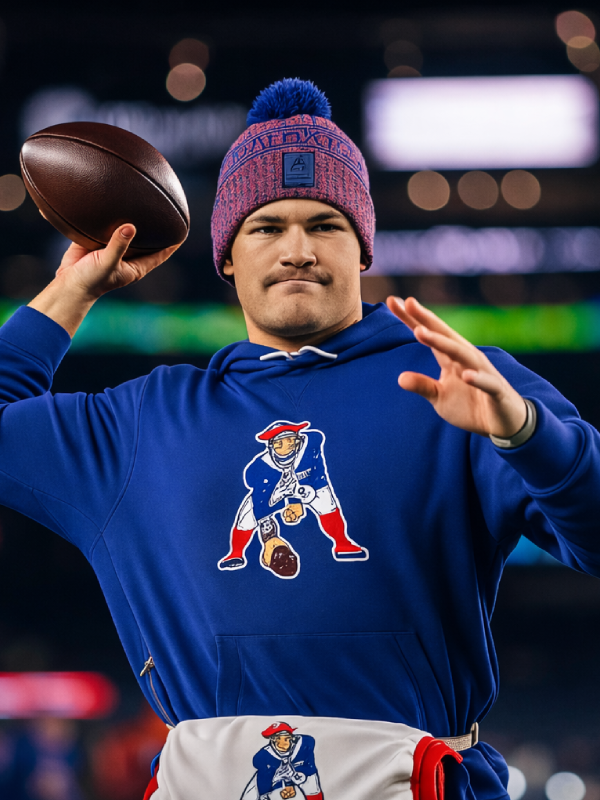 Patriots Retro Drake Maye Hoodie