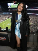 Super Bowl LX Becky G Black Leather Coat