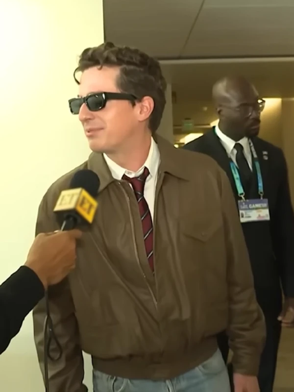 Super Bowl LX Puth Brown Leather Jacket