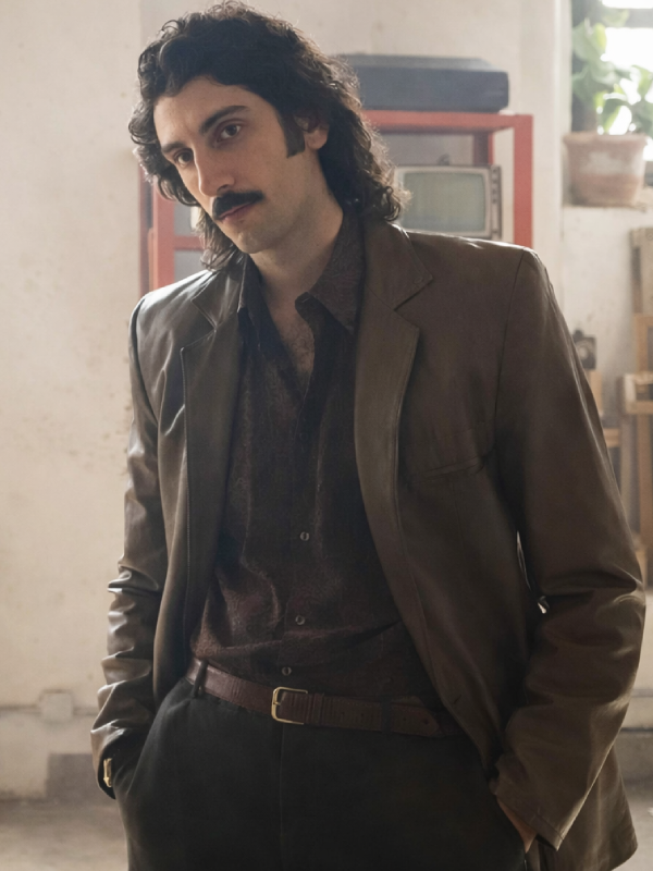The-Big-Fake-Pietro-Castellitto-Brown-Leather-Blazer