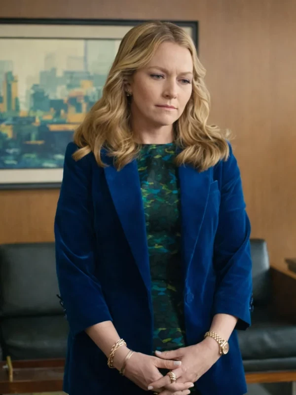 The Lincoln Lawyer S04 Becki Newton Blue Velvet Blazer