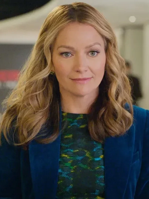 The Lincoln Lawyer S04 Becki Newton Crane Blue Velvet Blazer