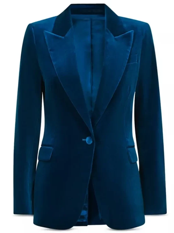 The Lincoln Lawyer S04 Becki Newton Lorna Crane Blue Velvet Blazer