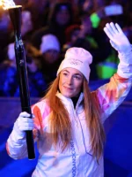 Winter Olympics 2026 Opening Ceremony Torchbearers White Jacket