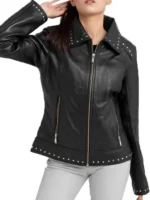 womens-studded-black-leather-jacket