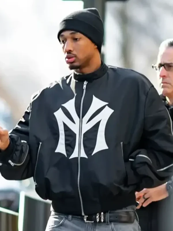 2026 New York City Aaron Wiggins Oversized Black Jacket