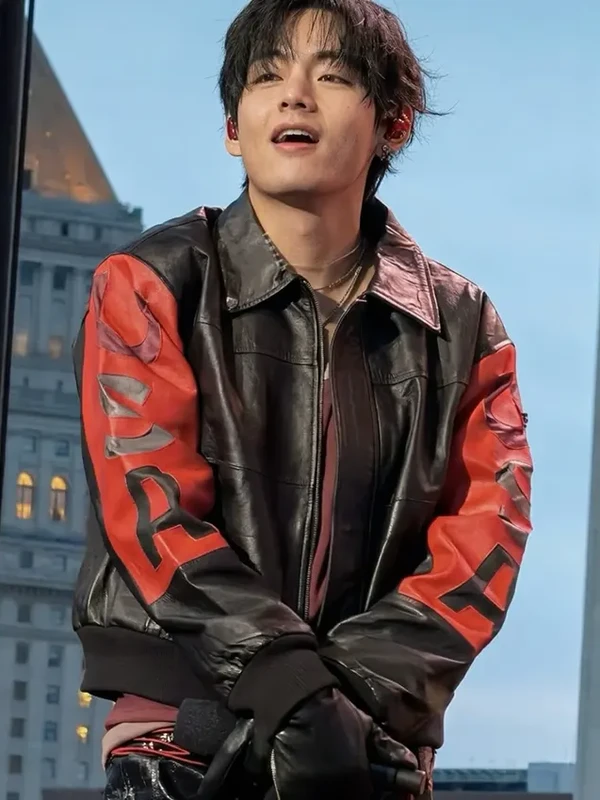 BTS Swimside Event Kim Taehyung USA Leather Jacket