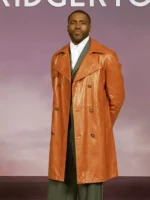 Bridgerton S04 Will Mondrich Brown Leather Coat