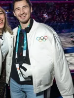 Charles Poujade Winter Olympics 2026 Varsity Jacket