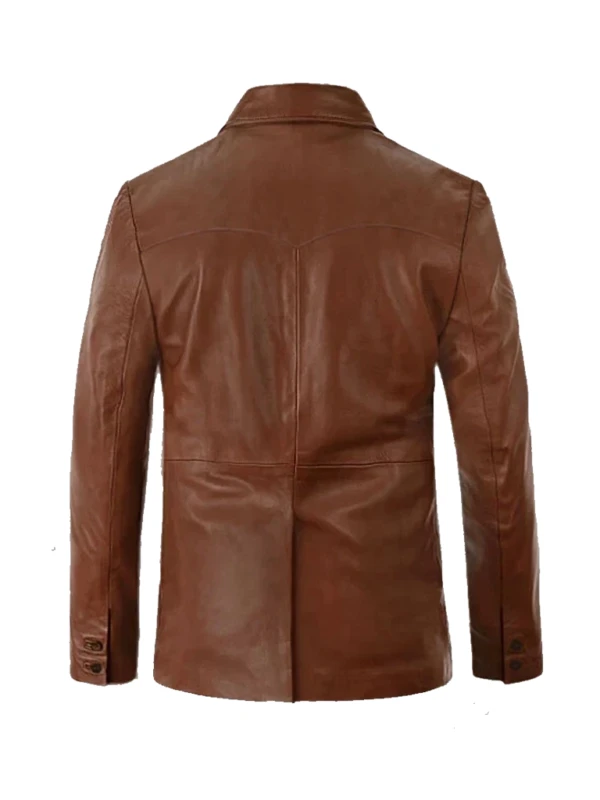 Dark Winds S04 Premiere Luke Toby Shaw Brown Leather Jacket