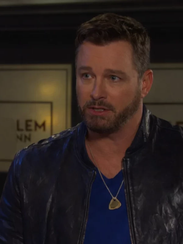 Days of Our Lives S61 Eric Martsolf Blue Leather Jacket