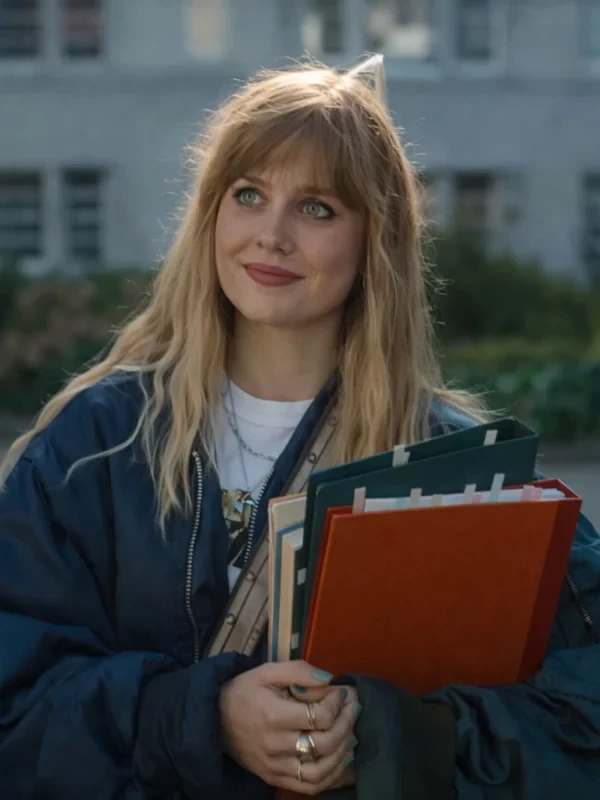 Finding Emily Angourie Rice Blue Jacket