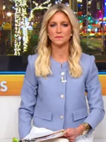 Fox and Friends Ainsley Earhardt Blue Cropped Jacket