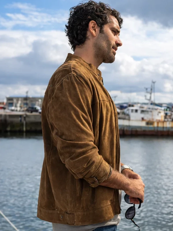 Gangs Of Galicia S02 Daniel Tamar Novas Brown Jacket