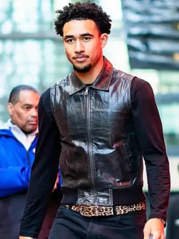 Get Jared McCain Black Leather Vest now