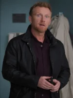 Greys Anatomy S22 Owen Hunt Black Leather Jacket
