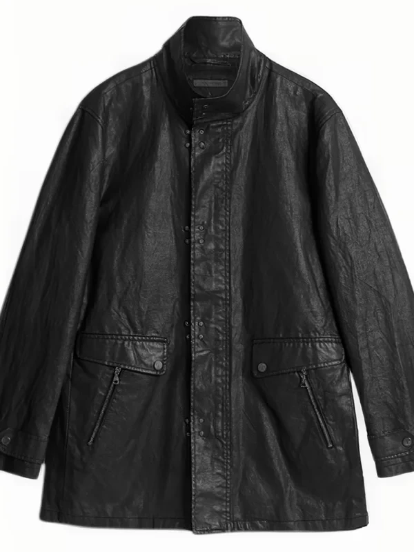 Greys Anatomy S22 Owen Hunt Kevin McKidd Black Leather Jacket