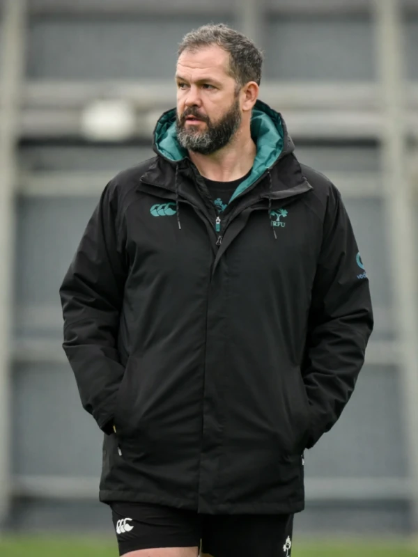 Head Coach Andy Farrell Black Hooded Jacket