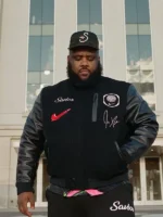 Jae Tips Black Varsity Jacket