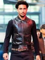 Jared McCain Black Leather Vest