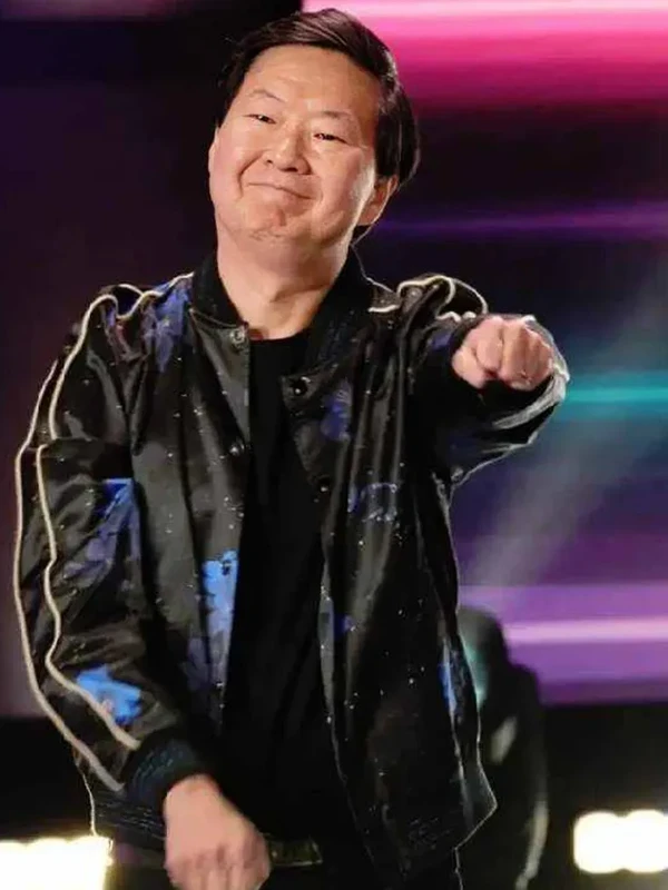 Jennifer Hudson Show S04 Ken Jeong Floral Print Bomber Jacket