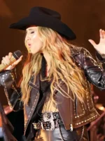 Lainey Wilson SXSW Premiere Black Leather Jacket