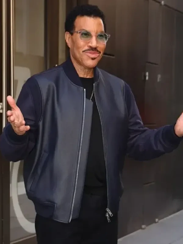 Lionel Richie The View 2026 Black Leather Bomber Jacket