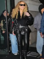 Mariah Carey 2026 Black Leather Jacket
