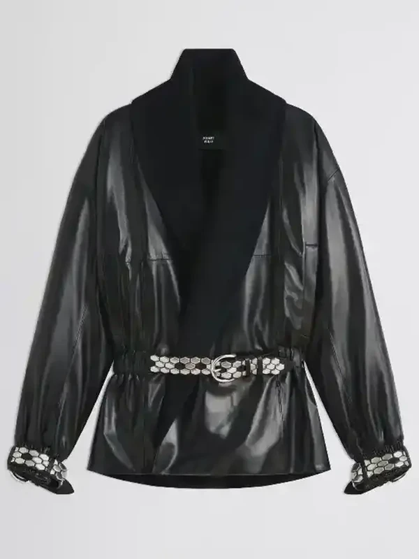 Mariah Carey 2026 Black Leather Jacket For Sale