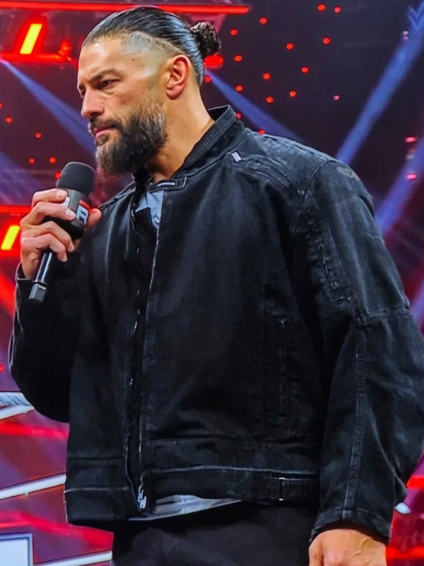Monday-Night-RAW-Face-Off-2026-Roman-Reigns-Vintage-Black-Denim-Jacket