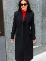 NYC 2026 Lea Michele Black Wool Coat