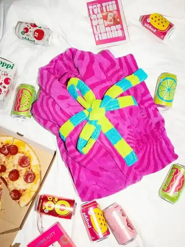 Poppi Pink Bath Robe 2