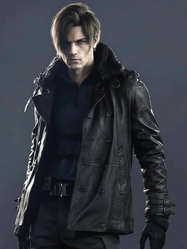 Resident Evil 9 Leon Kennedy Black Leather Jacket