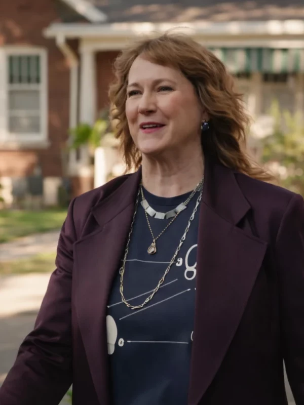 Small Achievable Goals S02 Julie Muldoon Burgundy Blazer