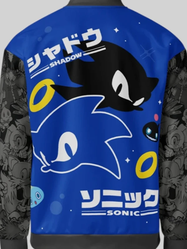 Sonic The Hedgehog Sonic Versus Shadow Bomber Jacket For Sale