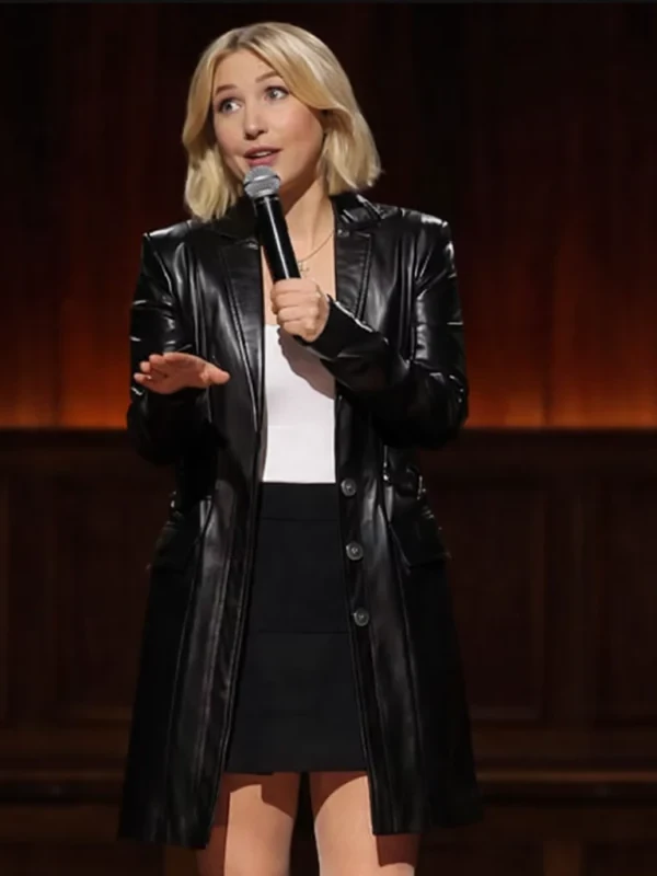 Taylor Tomlinson Prodigal Daughter 2026 Black Leather Coat