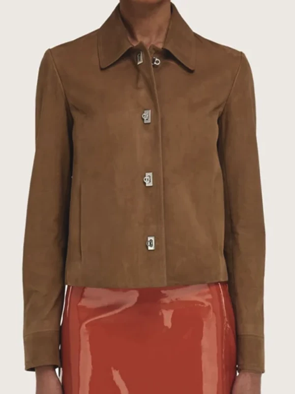 Today 2026 with Jenna And Sheinelle Chloe Kim Brown Leather Jacket